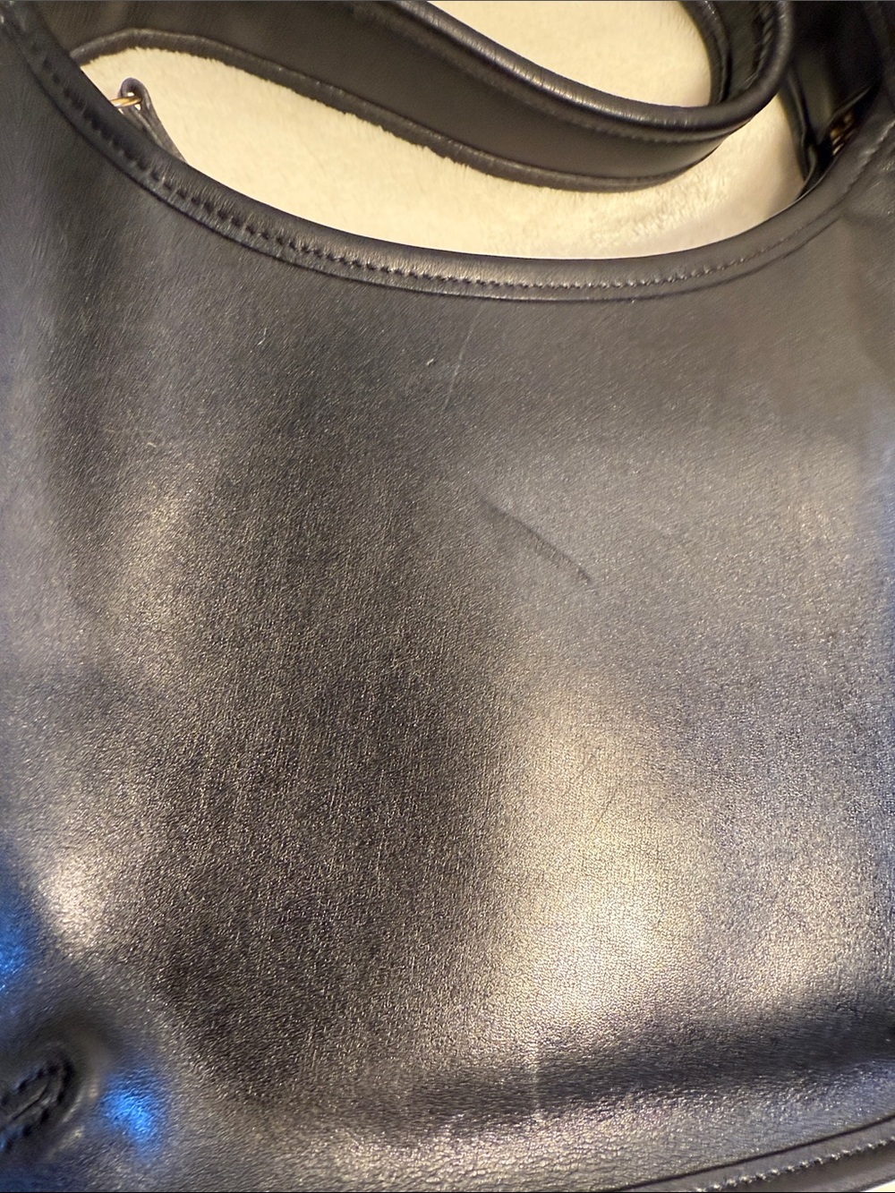 Vintage Coach Ergo 9020 Black Leather Shoulder Bag - Picture 11 of 13